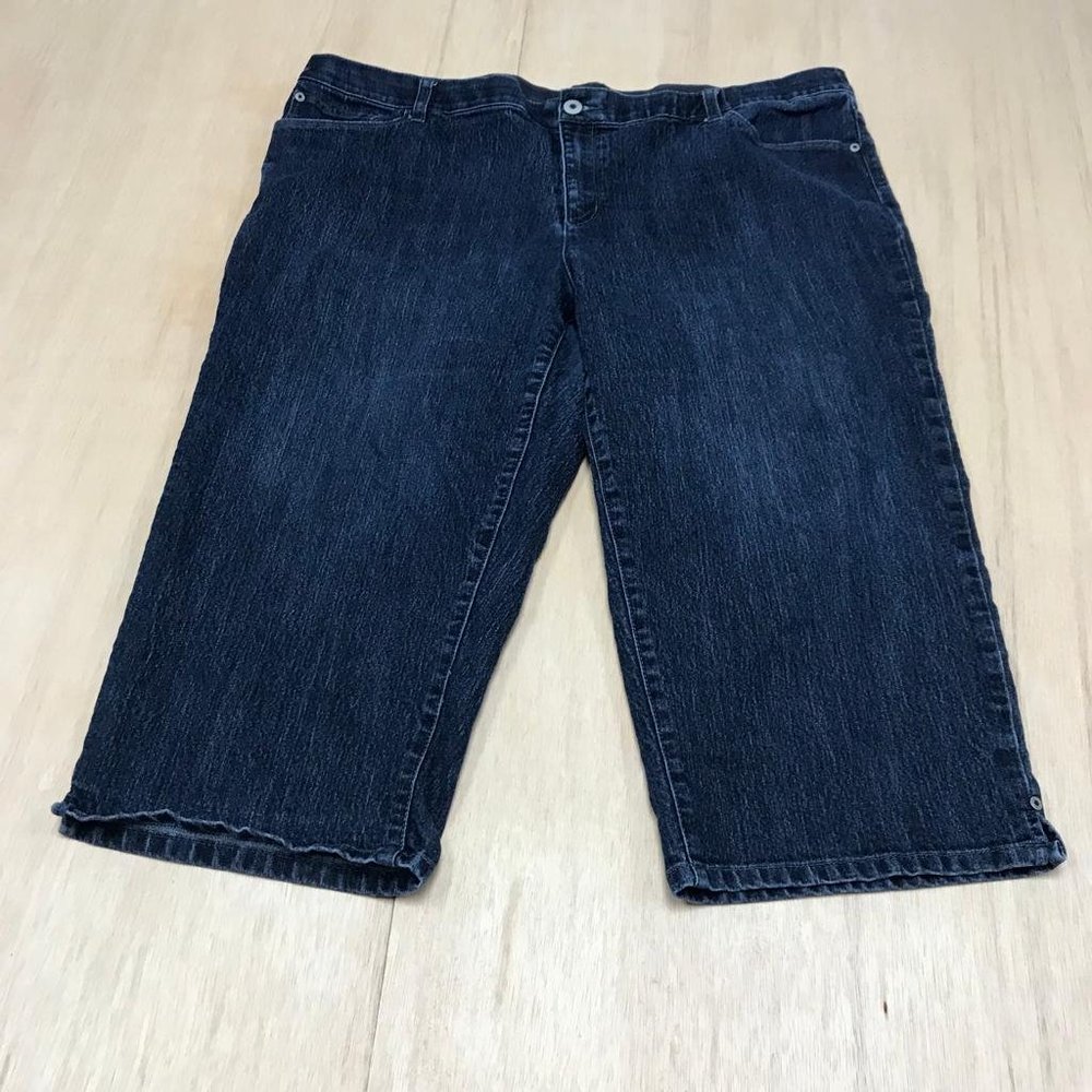 cj banks jeans shorts women blue size 22w